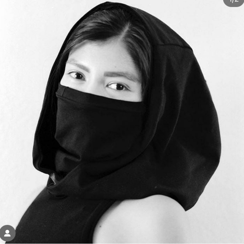 Hooded Crop Top with built in Dust Mask